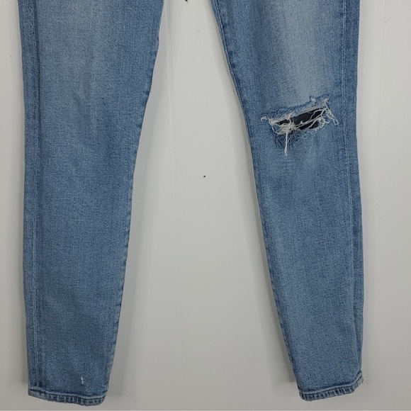 Agolde Sophie Skinny Ankle Jeans Ripped Knee Light
Wash Mid Rise Womens 25 - Picture 4 of 9